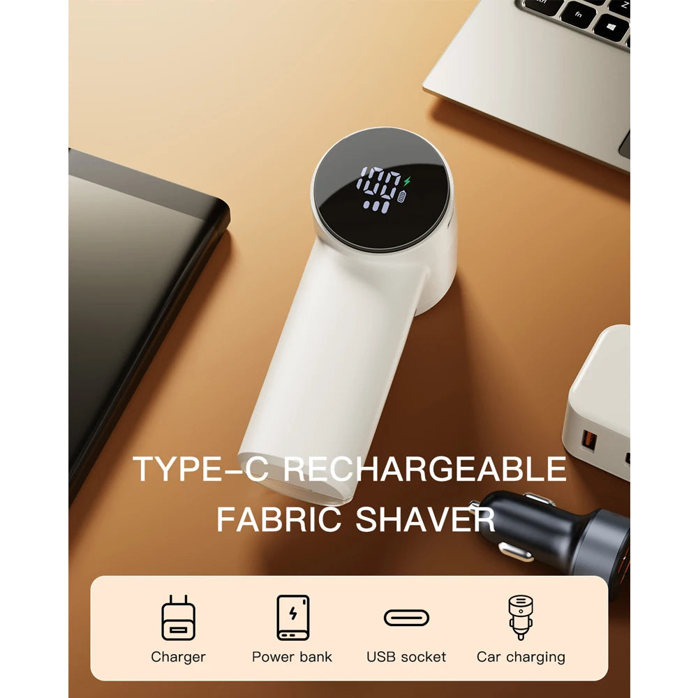 coldSky Fabric Shaver Lint Remover 3 Speeds Rechargeable Electric Portable Sweater to Remove Pilling for Clothes